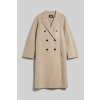 Dámský kabát Karl Lagerfeld Wool Blend Double Face Coat hnědý