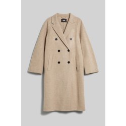 Karl Lagerfeld Wool Blend Double Face Coat hnědý