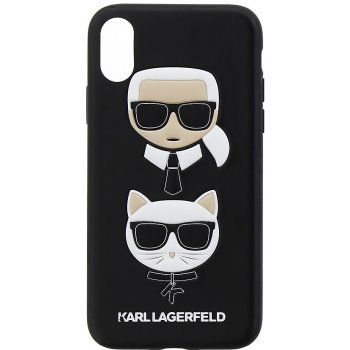 Pouzdro Karl Lagerfeld Karl and Choupette Hard Case iPhone X černé