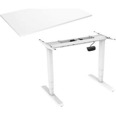 AlzaErgo Table ET1 NewGen bílý + deska TTE-01 140x80cm bílý laminát