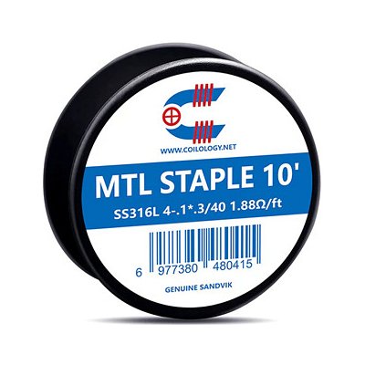 Coilology Sandvik Odporový drát MTL Staple SS316L 3m 4 .1*.3/40 – Sleviste.cz
