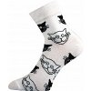 Voxx dámské ponožky klasická výška Xantipa kočky bílá