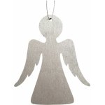 Anděl Přerov Dřevěný anděl na zavěšení, stříbrná, 10 cm – Hledejceny.cz