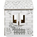 RKToys Kartonový domek na malování se zvířátky – Zboží Mobilmania