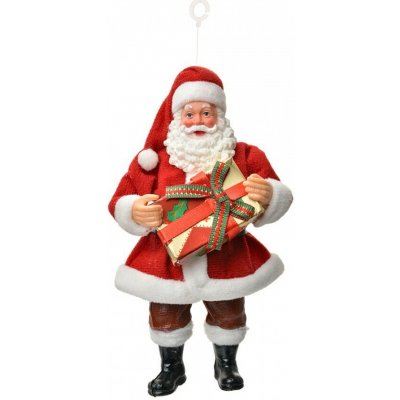 Clayre & Eef Závěsná vánoční dekorace Santa Claus držící dárek - 10*6*17 cm – Hledejceny.cz