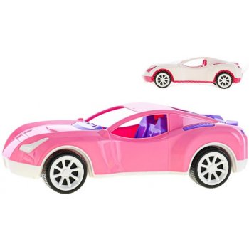 Teddies Auto sportovní pro holky růžové plast na volný chod v síťce  16x36x12cm od 138 Kč - Heureka.cz