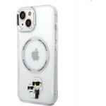 Pouzdro Karl Lagerfeld MagSafe IML Karl and Choupette NFT Apple iPhone 14 čiré – Zboží Mobilmania