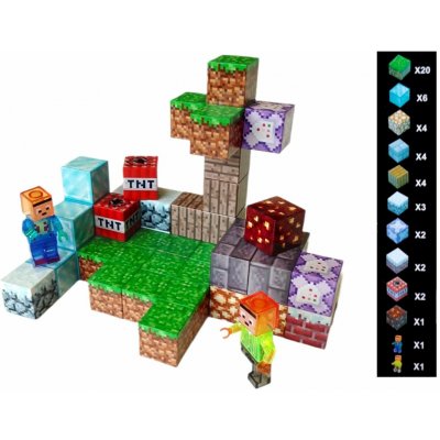 Toybit Magnetická stavebnice Minecraft Diamond world 50ks – Hledejceny.cz