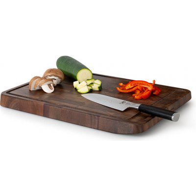 Prkénko na krájení s odtokem Continenta Endgrain 42x29x3,5cm ořech – Sleviste.cz