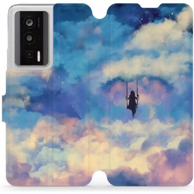 Pouzdro Mobiwear Flip Xiaomi Poco F5 Pro - MR09S Dívka na houpačce v oblacích – Zboží Mobilmania