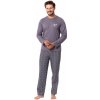 Pánské pyžamo Parker 1394 pánské pyžamo dlouhé šedé