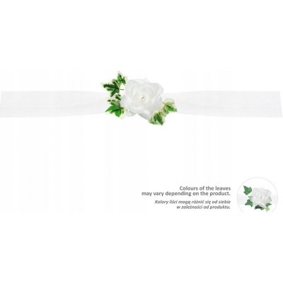 Dekorace na auto – bílé květinové aranžmá – Zboží Dáma