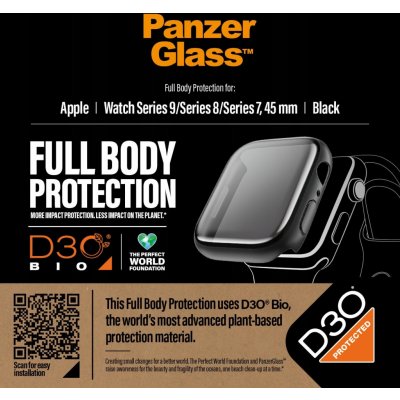 PanzerGlass Full Protection D3O černý, Apple Watch Series 7/8/9 45mm 3690 – Zboží Živě