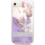 Pouzdro Guess Liquid Glitter Flower iPhone 7/8/SE2020/SE2022 Purple – Zboží Mobilmania