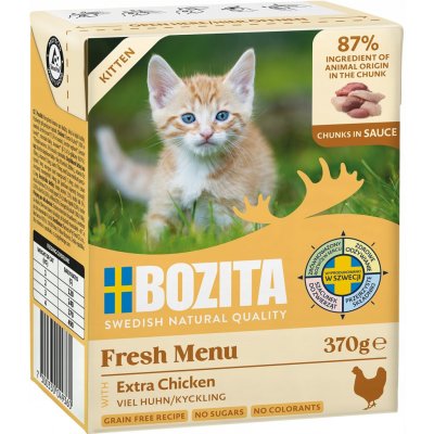 Bozita Kitten kousky v omáčce s kuřecím 370 g – Zboží Mobilmania