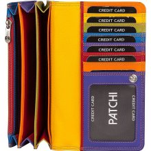 Patchi Dámská kožená peněženka RFID 3001020.61.55 červená / multicolor