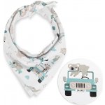 Biante dětský bavlněný šátek Sandra SA-477 Šedobéžová zvířátka v Safari – Sleviste.cz