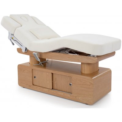 Fabulo Amaris Elektrické wellness lehátko s vyhříváním a LED osvětlením Barva: krémová 195*75 cm | 110 kg | krémová – Sleviste.cz