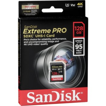 SanDisk SDXC Extreme Pro 128 GB UHS-I U3 V30 SDSDXXG-128G-GN4IN