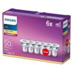 Philips LED žárovka bodová, 4,6W, GU10, teplá bílá, 6ks – Sleviste.cz