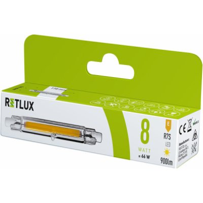 Retlux RLL 458 LED žárovka lineární 8W R7S teplá bílá – Zboží Živě
