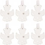 Anděl Přerov, s.ro. Anděl dřevěný na kolíčku 3cm, bílý, 6ks – Zboží Dáma