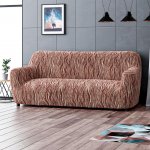 GA.I.CO bielastický potah na sedačku - trojkřeslo Universo Nový žíhaný hnědý 170 - 220 cm – Sleviste.cz