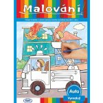 SMT Creatoys Malování auta omalovánky 12ks A4 s barvami a se štětcem na kartě – Zboží Dáma