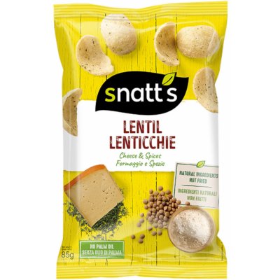 Snatt's Pečený snack Lentils sýr bylinky bez lepku 85 g – Zbozi.Blesk.cz