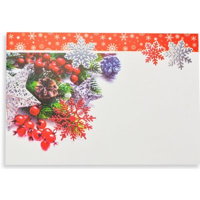 Aria Vánoční obálky 177 x 120 mm - Jeřabiny a dekorace