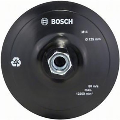 Bosch Pryžová brusná deska pro úhlové brusky, suchý zip, 125 mm - 2609256272