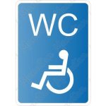 WC pro invalidy, samolepka 105 x 148 x 0,1 mm A6 – Zboží Mobilmania