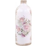 Keramická dekorační váza s růžemi Rose pattern L - Ø 11*31cm - Chic Antique – Hledejceny.cz