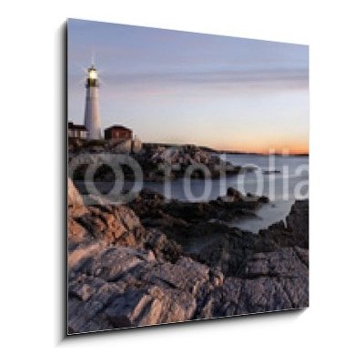 Skleněný obraz 1D - 50 x 50 cm - The Portland Head Light Světlo Portland Head Light