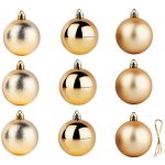 Euro Habitat Vánoční koule 60 mm Zlatá, sada 9 kusů – Hledejceny.cz