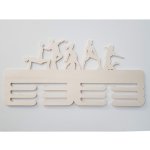 LYMFY Dřevěný věšák na medaile Hip-Hop 45cm přírodní dřevo – Zboží Dáma