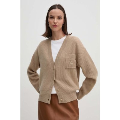 Tommy Hilfiger lehký Vlněný svetr WW0WW42145 béžová – Zboží Dáma