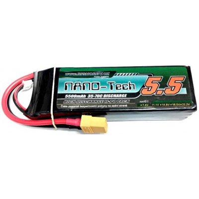 Bighobby-Nano Tech Li-pol baterie 5500mAh 4S 35C 70C NANO Tech – Sleviste.cz