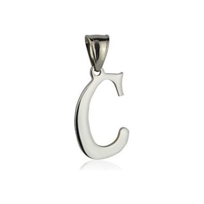 Šperky4U Ocelový přívěšek písmeno iniciála C OPP1362 – Zboží Mobilmania