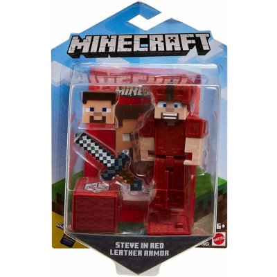 MATTEL Minecraft Earth Steve in red leather armor