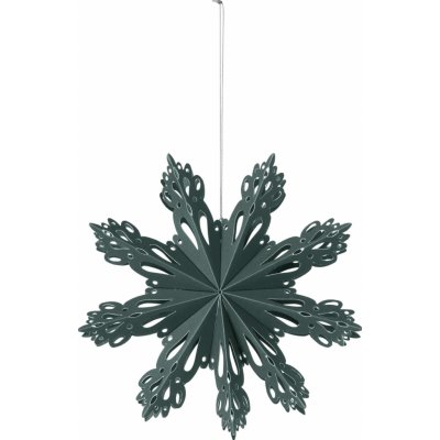 Broste Závěsná papírová hvězda Snowflake Deep Forest 15cm zelená barva papír – Hledejceny.cz