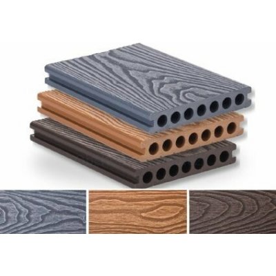 G21 Prkno terasové WPC Wood s kulatými výřez light wood 25 x 148 x 4000 mm 1 ks – Hledejceny.cz