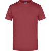 Pánské Tričko James Nicholson pánské základní triko ve vysoké gramáži bez bočních švů červená vínová