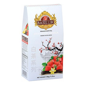 Basilur White Tea Strawberry Vanilla papír 100 g