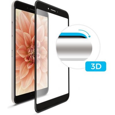 FIXED 3D Full-Cover pro Apple iPhone 6/7/8, s lepením přes celý displej, černé; FIXG3D-003-BK – Zboží Mobilmania