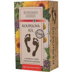 Bohemia Gifts & Cosmetics extrakt bylin koupelová sůl na nohy s deodoračním účinkem a antibakteriální přísadou 200 g