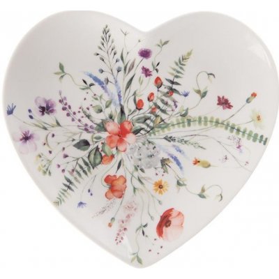 Talíř porcelánový dezertní MÁK srdce 17,5x17 cm O0558 – Zboží Dáma