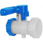 BRADAS Ventil pro kontejner na vodu IBC, vnitřní závit S60x6, vnější závit s odtokem S60x6 – HobbyKompas.cz