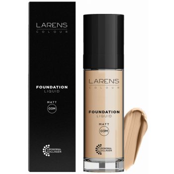 Larens Colour Liquid Foundation Matt matující make-up Teplý dark 03 30 ml