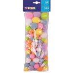 Playbox Chlupaté bambulky, 100 ks, pastelové barvy – Sleviste.cz